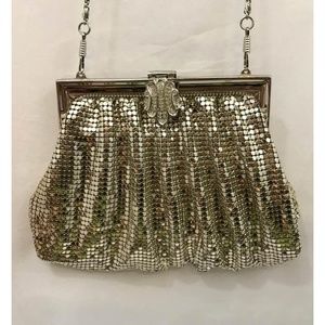 Whiting & Davis Mesh Formal Silver Shoulder Bag